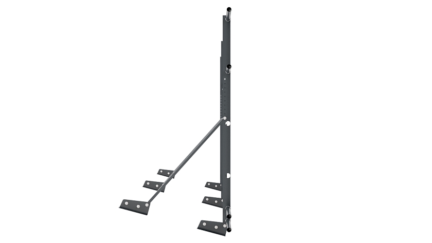 Ограждение кровельное NewLine H-120см, 3м, для фальц. кров., антрацитово-серый (RAL 7016), с двумя доп. трубами