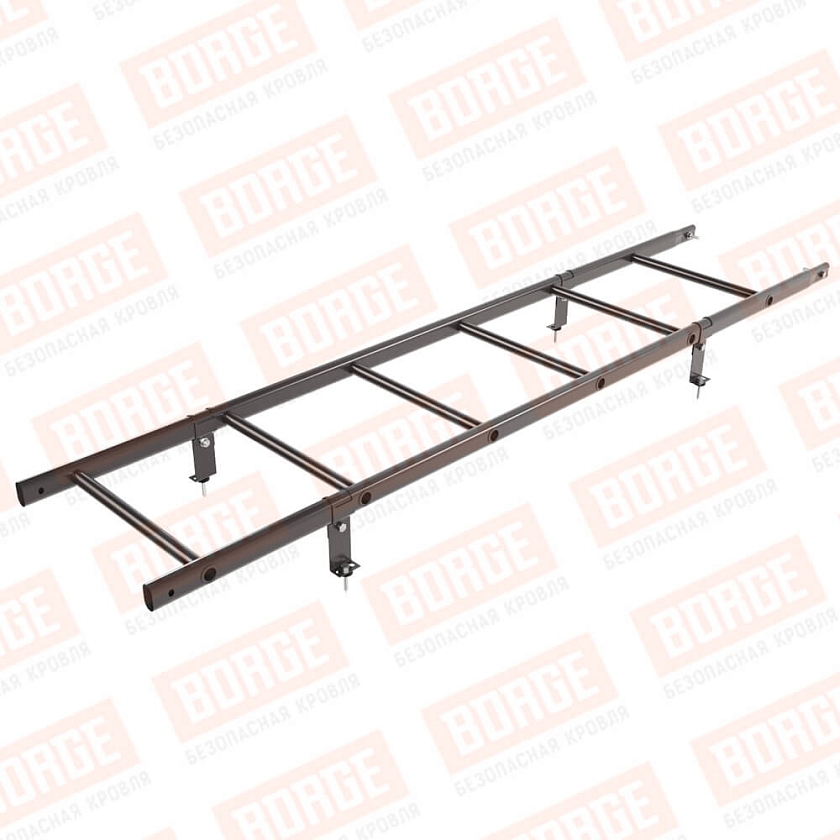 Комплект лестница кровельная BORGE 1,8м, серо-коричневый (RR 32)