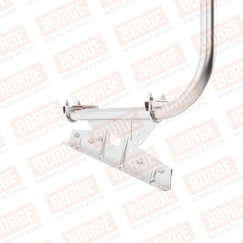 Ограждение кровельное BORGE H-120см, 3м, для фальцевой кровли, цинк