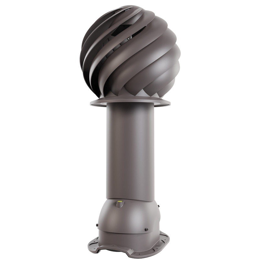 Роторная вентиляция Viotto, для МЧ Адаманте, d-125мм, утепленная, серо-коричневый (RAL 8019)