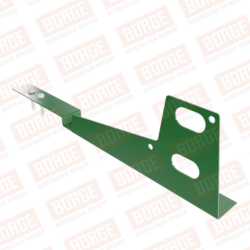 Универсальный кронштейн BORGE, для композитной черепицы, оцинк., лиственно-зеленый (RAL 6002)