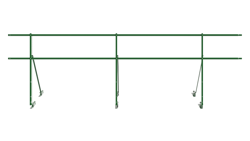 Ограждение кровельное NewLine H-90см, 3м, для фальцевой кровли, лиственно-зеленый (RAL 6002)