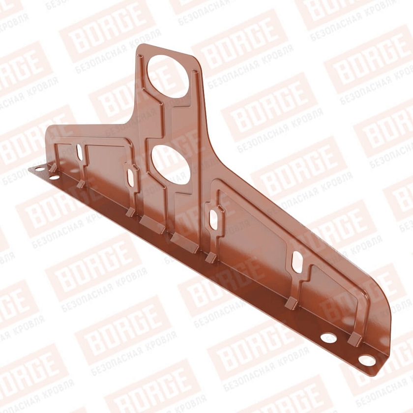 Универсальный кронштейн Русский Рубеж 20х40мм, оцинк., терракотовый (RAL 8004)