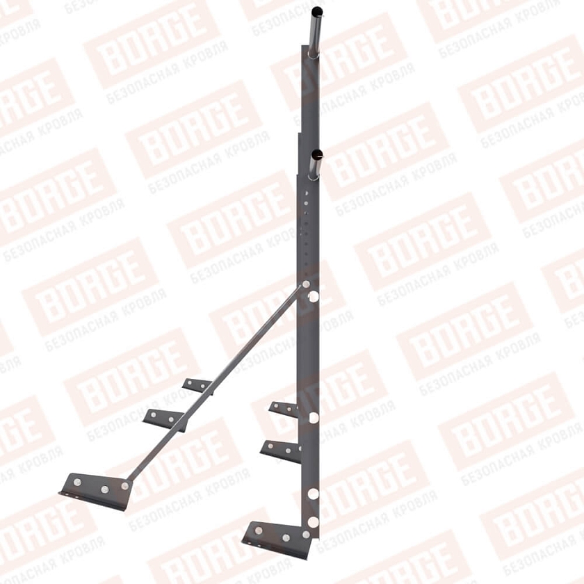 Ограждение декоративное NewLine H-120см, 3м, для фальцевой кровли, серый графит (RAL 7024)