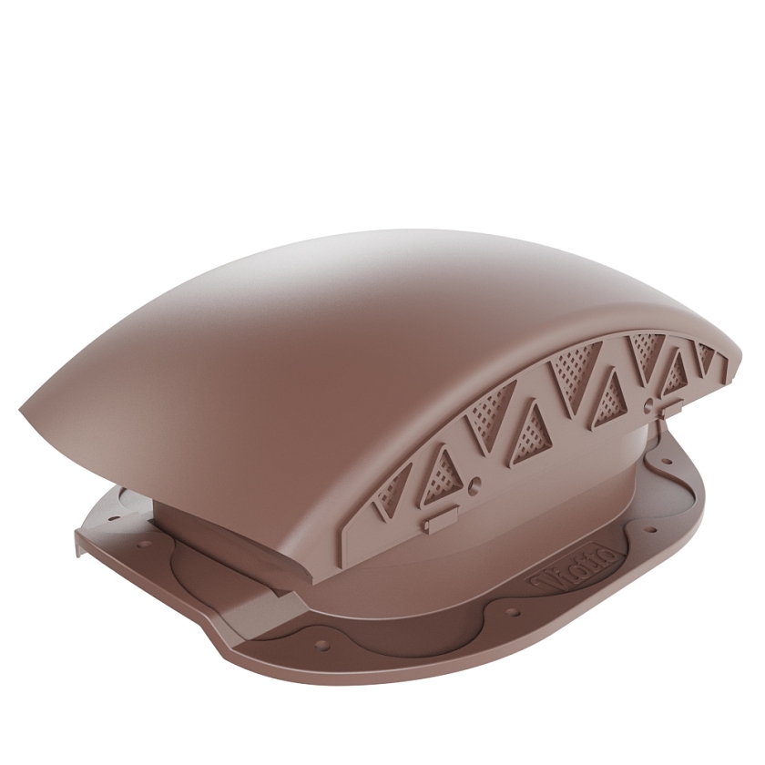 Вентилятор подкровельный Viotto, для МЧ Адаманте, коричневый шоколад (RAL 8017). Черепаха