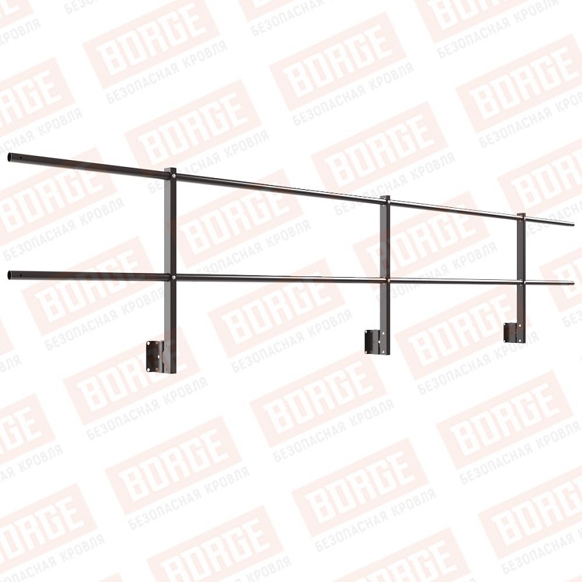 Ограждение парапетное NewLine H-60см, 3м, серо-коричневый (RAL 8019)