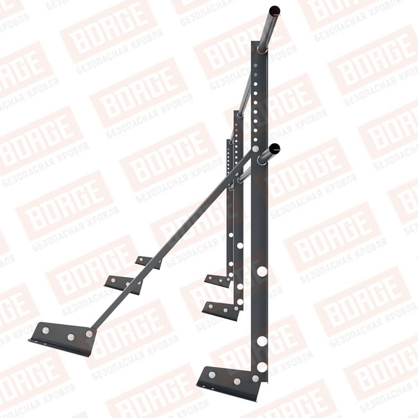 Ограждение декоративное NewLine H-90см, 3м, для фальцевой кровли, антрацитово-серый (RAL 7016)