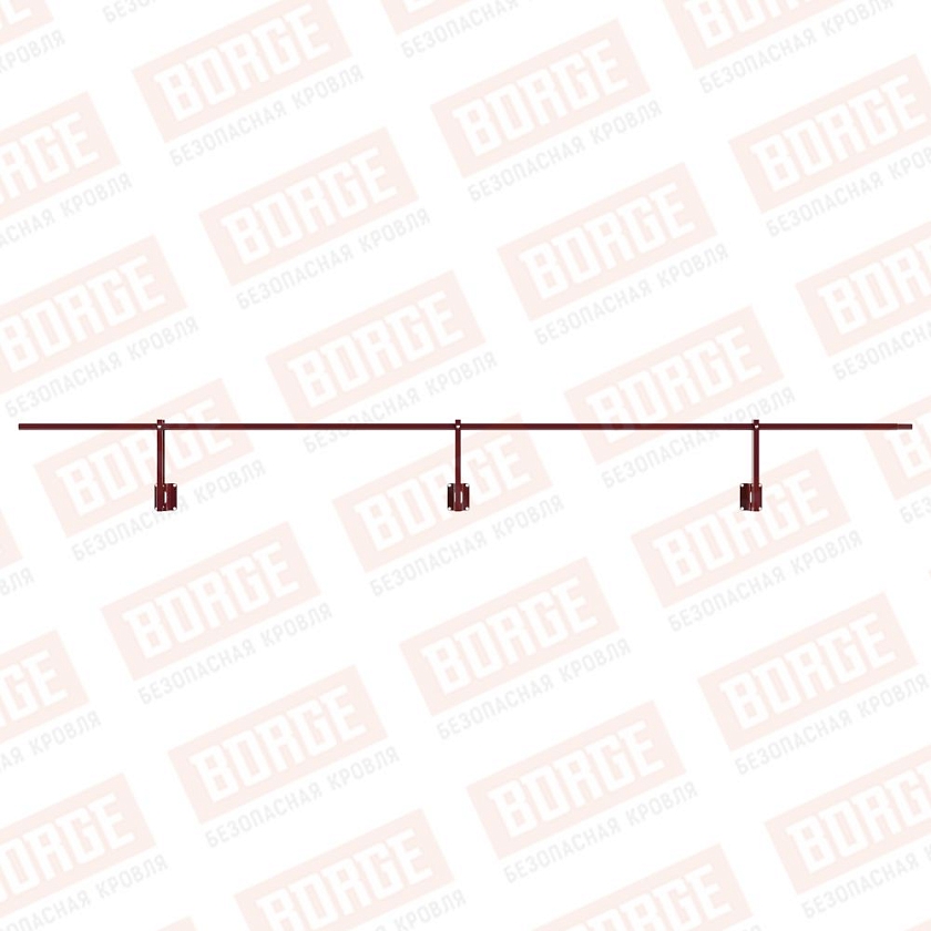 Ограждение парапетное NewLine H-30см, 3м, красное вино (RAL 3005)
