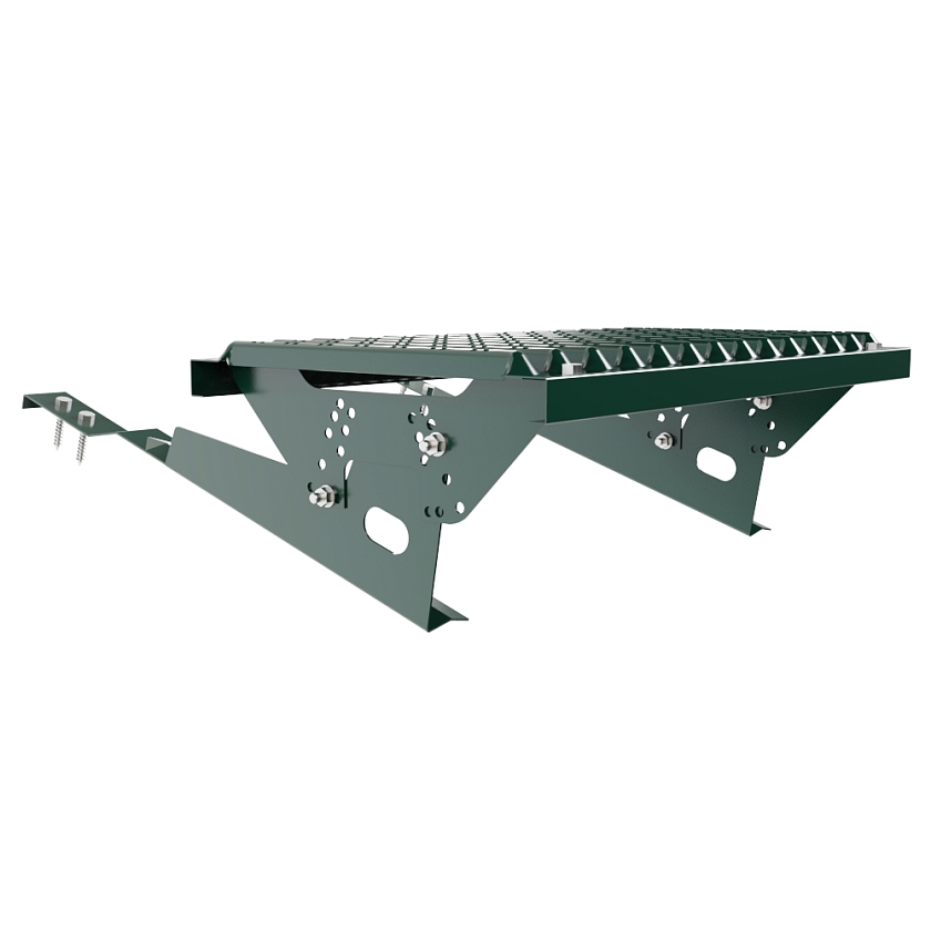 Ступень кровельная BORGE, для черепичной кровли, зеленый мох (RAL 6005)