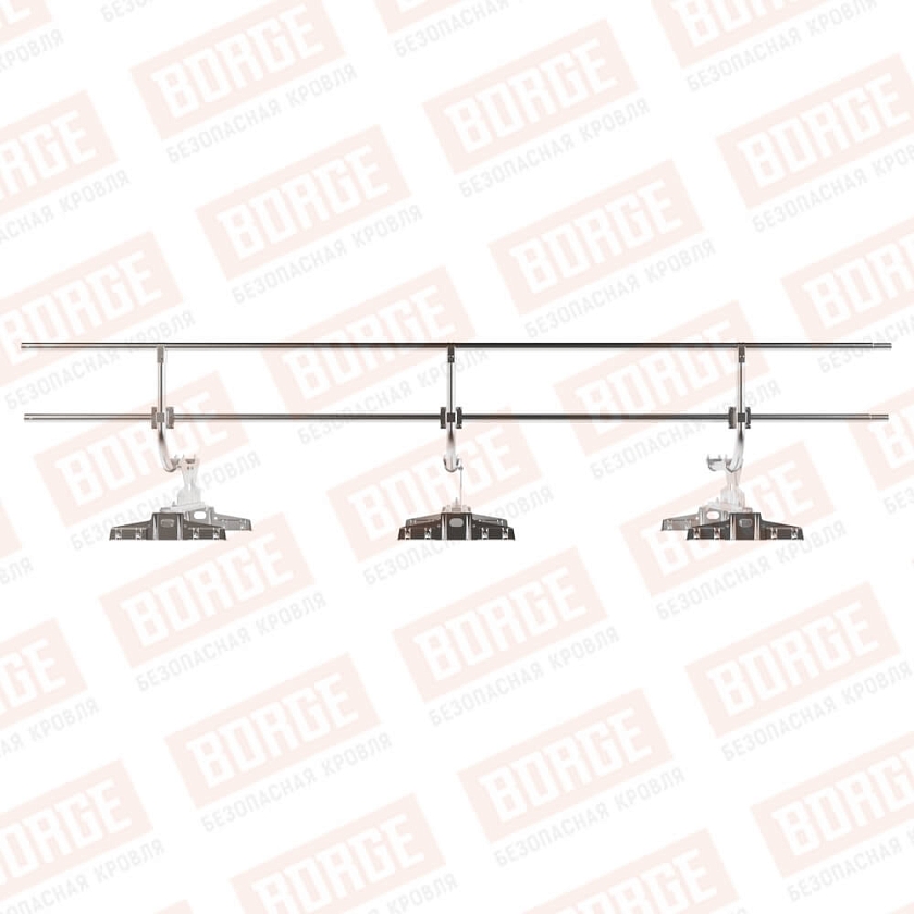 Ограждение кровельное BORGE H-60см, 3м, для параллельного фальца, цинк