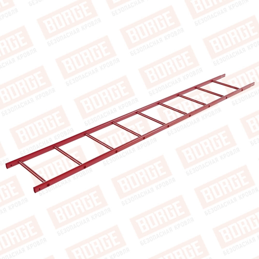 Лестница кровельная NewLine 2,7м, рубиново-красный (RAL 3003)