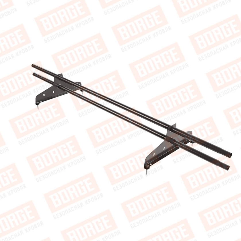 Снегозадержатель трубчатый NewLine 1,5м, D-25мм, 2 опоры, серо-коричневый (RR 32)