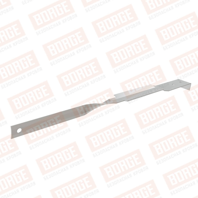 Кровельный кронштейн BORGE для черепичной кровли, бело-алюминиевый (RAL 9006)