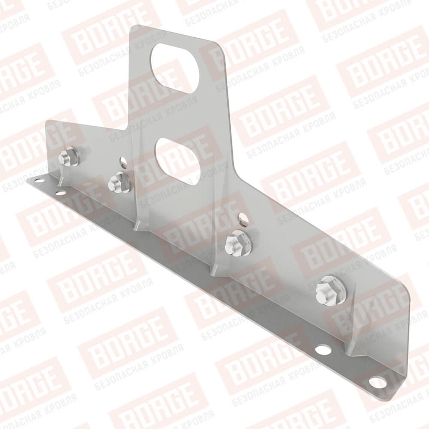 Универсальный кронштейн Русский Рубеж 25х45мм, оцинк., бело-алюминиевый (RAL 9006)