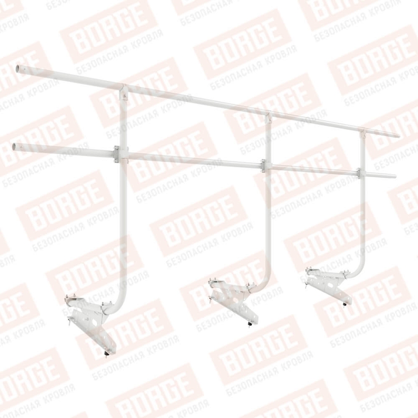 Ограждение кровельное BORGE H-120см, 3м, сигнально-белый (RAL 9003)