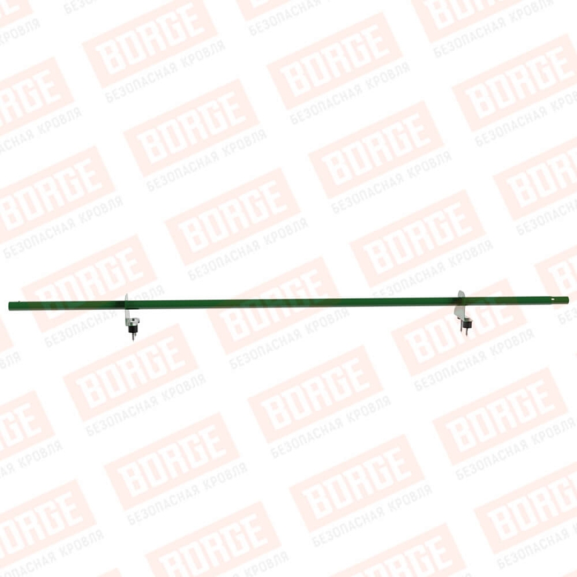 Снегозадержатель однотрубчатый NewLine 1,5м, D-25мм, 2 опоры, лиственно-зеленый (RAL 6002)