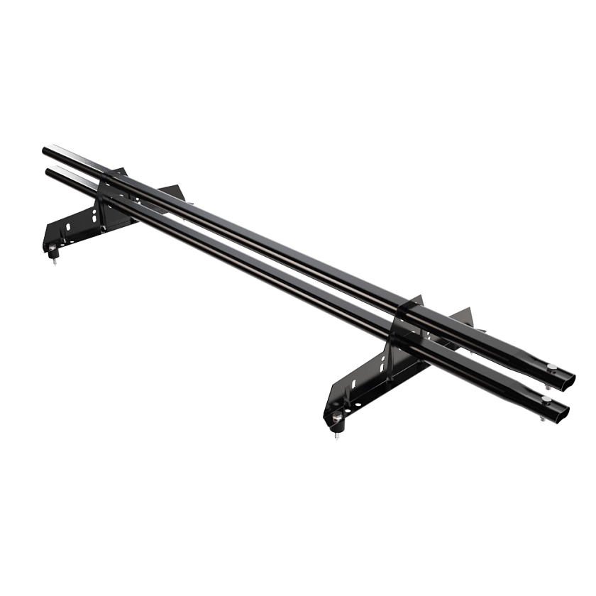 Снегозадержатель трубчатый Русский Рубеж 25х45мм, 1,5м, 2 опоры, чёрный (RAL 9005)