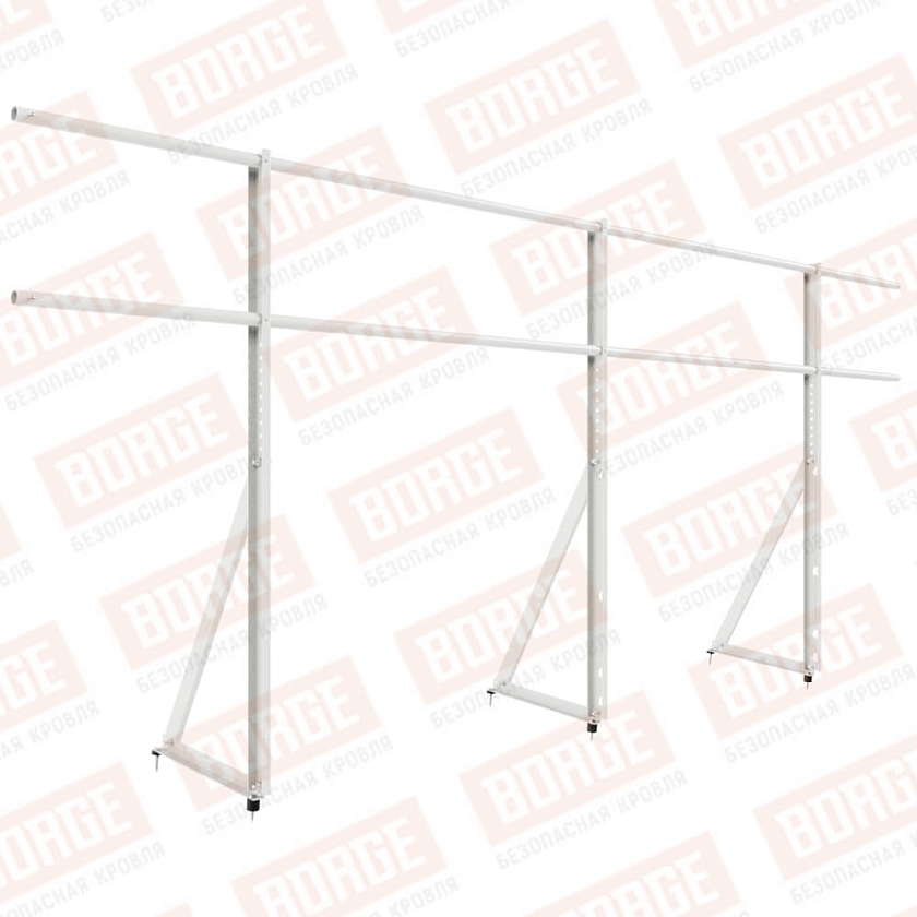 Ограждение кровельное Русский Рубеж H-120см, 3м, сигнально-белый (RAL 9003)