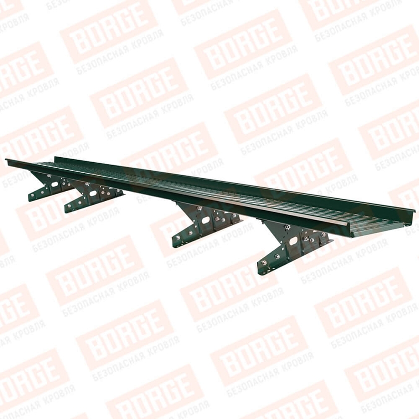 Мостик переходной BORGE 3м, для фальцевой кровли, зеленый мох (RAL 6005)