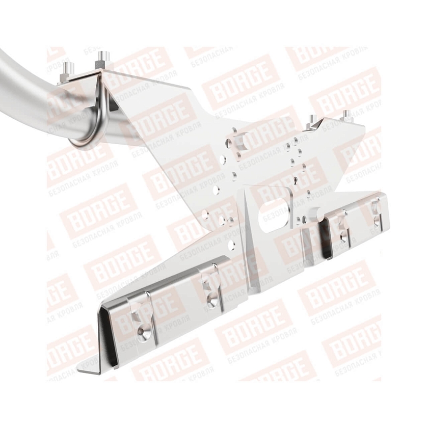 Ограждение кровельное BORGE H-60см, 3м, для фальцевой кровли, цинк