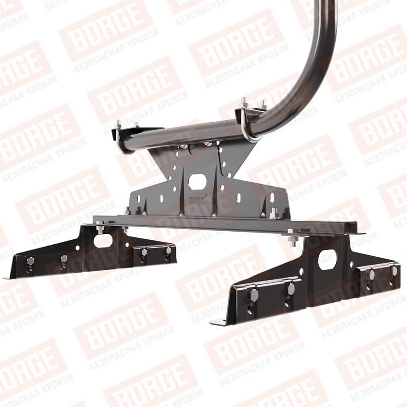 Ограждение кровельное BORGE H-90см, 3м, для параллельного фальца, серо-коричневый (RR 32)