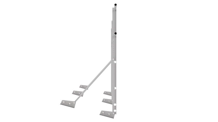 Ограждение кровельное NewLine H-120см, 3м, для фальцевой кровли, сигнально-серый (RAL 7004)