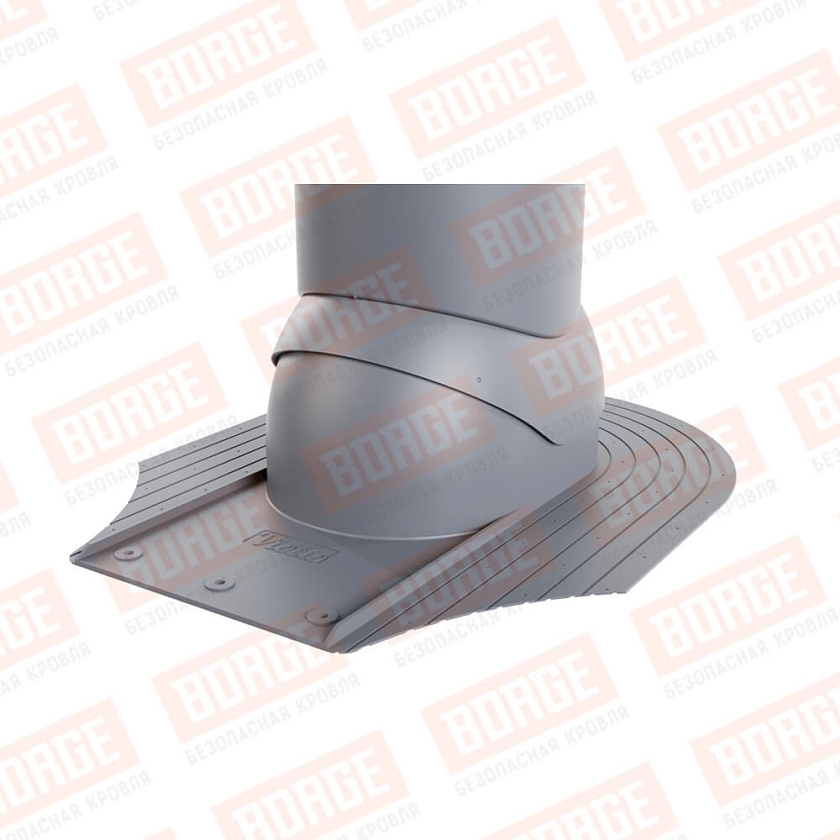 Труба вентиляционная Viotto, для мягкой кровли при монтаже, d-150мм, утепленная, серый графит (RAL 7024)