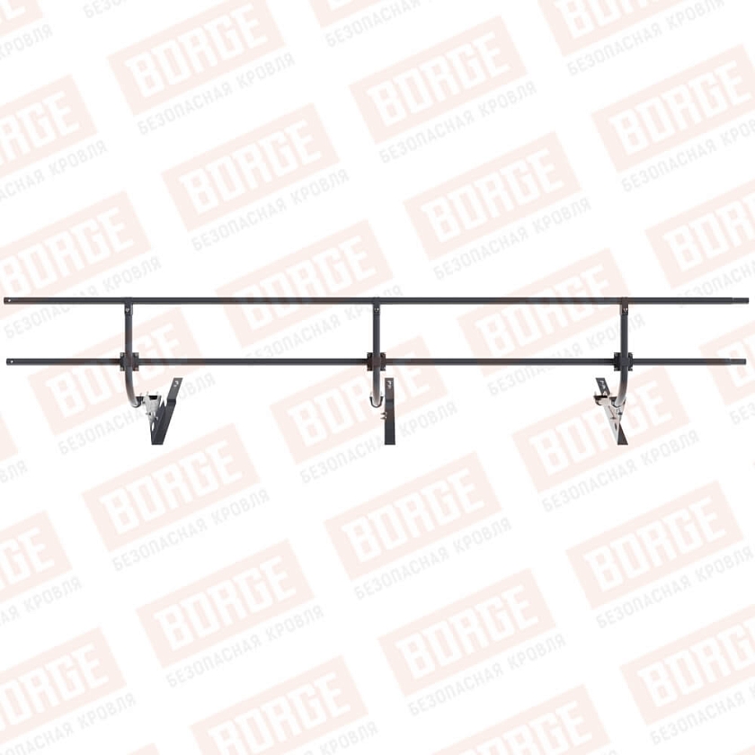 Ограждение кровельное BORGE H-60см, 3м, для композитной черепицы, серый графит (RAL 7024)