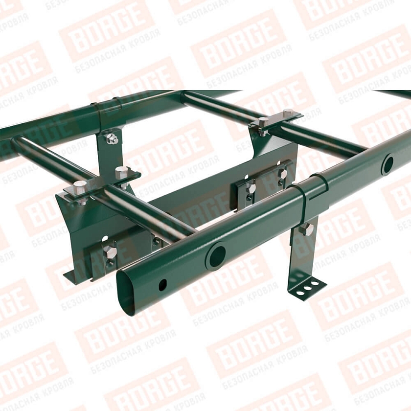 Комплект лестница кровельная NewLine 1,8м, для фальцевой кровли, зеленый мох (RAL 6005)