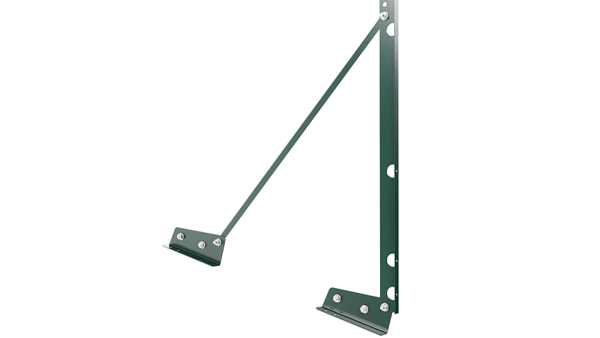 Ограждение кровельное NewLine H-120см, 3м, для фальцевой кровли, зеленый мох (RAL 6005)