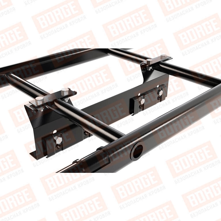 Комплект лестница кровельная BORGE 2,7м, для фальцевой кровли, чёрный (RAL 9005)