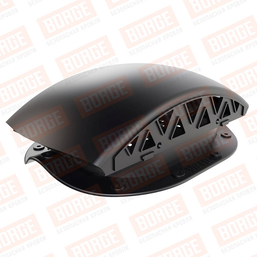 Вентилятор подкровельный Viotto, для МЧ Монтеррей, чёрный (RAL 9005). Черепаха