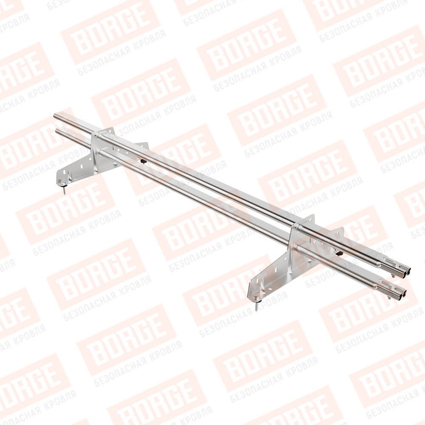 Снегозадержатель трубчатый BORGE 1,5м, 2 опоры, цинк