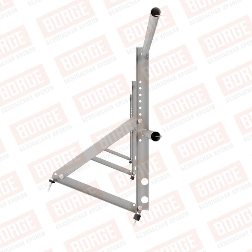 Ограждение кровельное Русский Рубеж H-60см, 3м, бело-алюминиевый (RAL 9006)