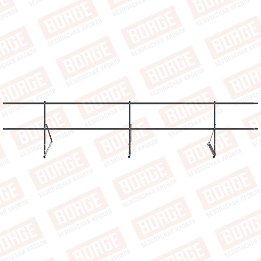 Ограждение декоративное NewLine H-60см, 3м, антрацитово-серый (RAL 7016)