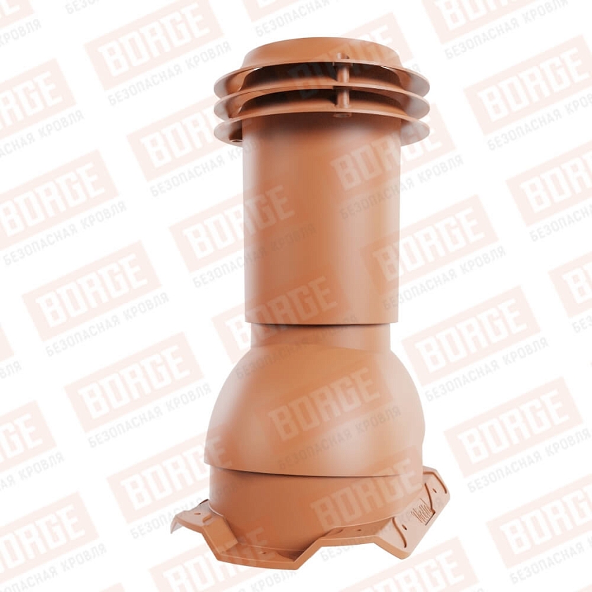 Выход вентиляции канализации Viotto, для профнастила С20, терракотовый (RAL 8004)