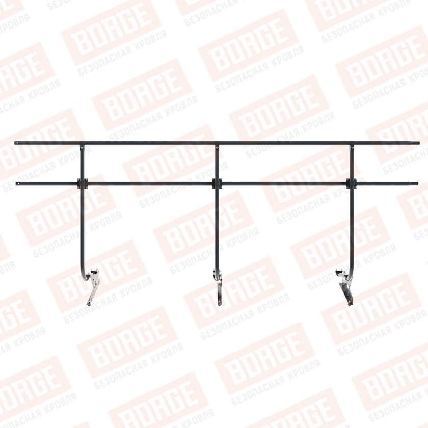 Ограждение кровельное BORGE H-120см, 3м, антрацитово-серый (RAL 7016)