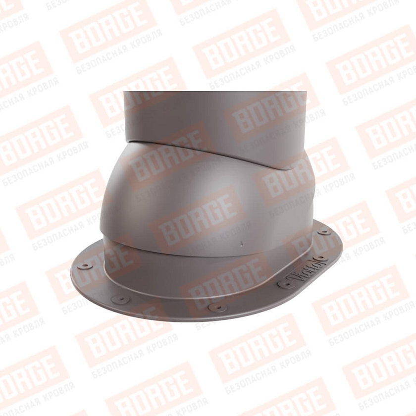 Труба вентиляционная Viotto, для готовой мягкой и фальцевой кровли, d-125мм, утепленная, серо-коричневый (RAL 8019)