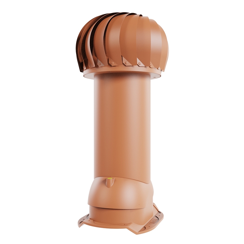 Роторная вентиляция Viotto, для МЧ Каскад, d-110мм, утепленная, терракотовый (RAL 8004)