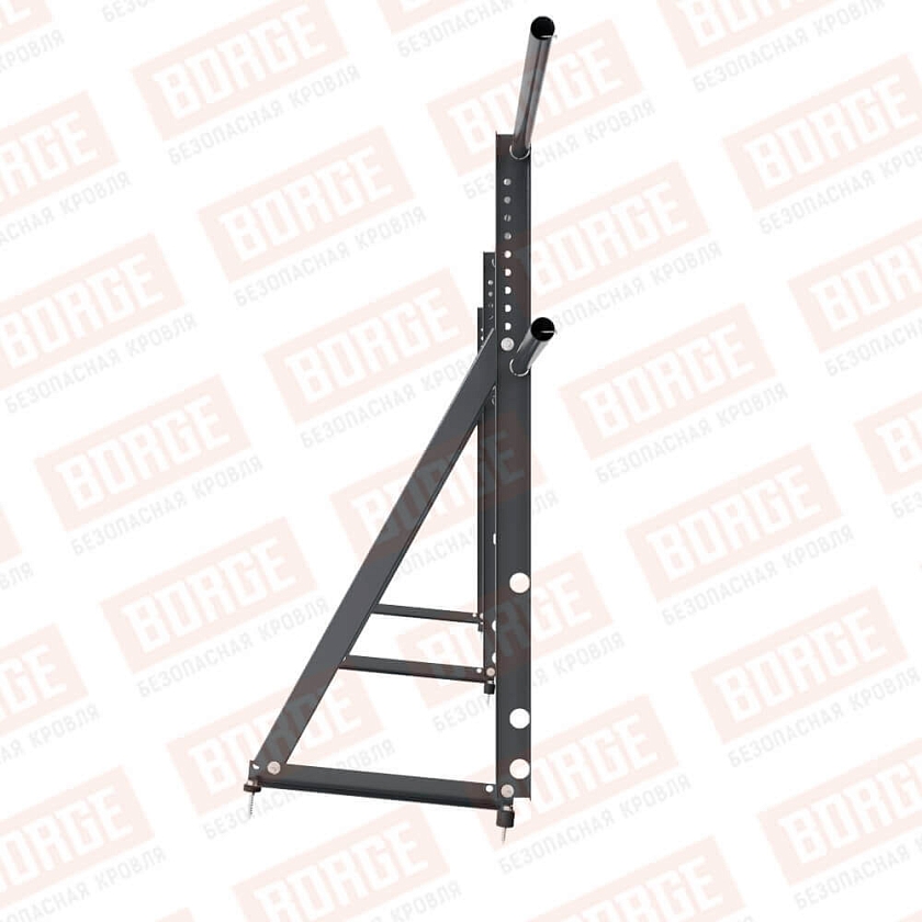 Ограждение кровельное Русский Рубеж H-90см, 3м, антрацитово-серый (RAL 7016)