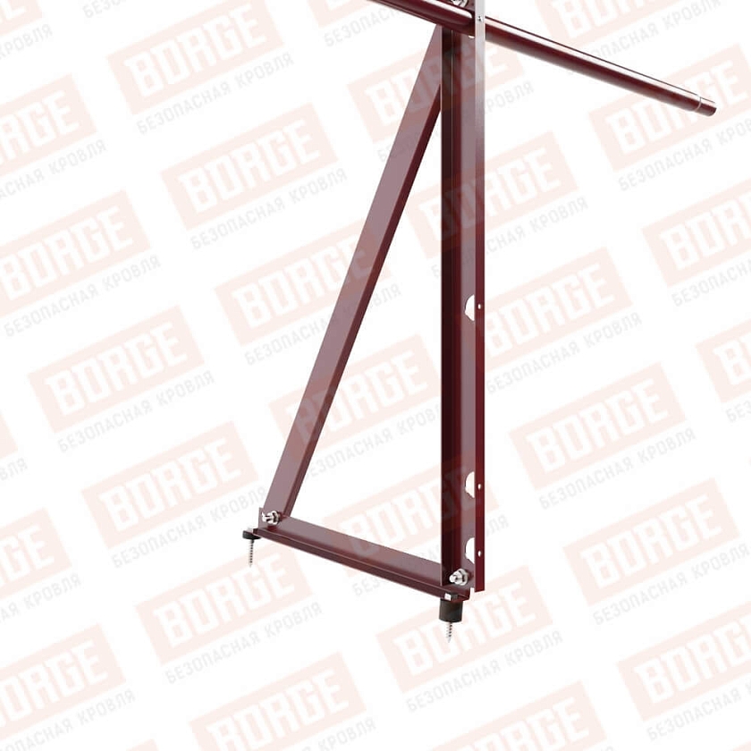 Ограждение кровельное Русский Рубеж H-90см, 3м, красное вино (RAL 3005)