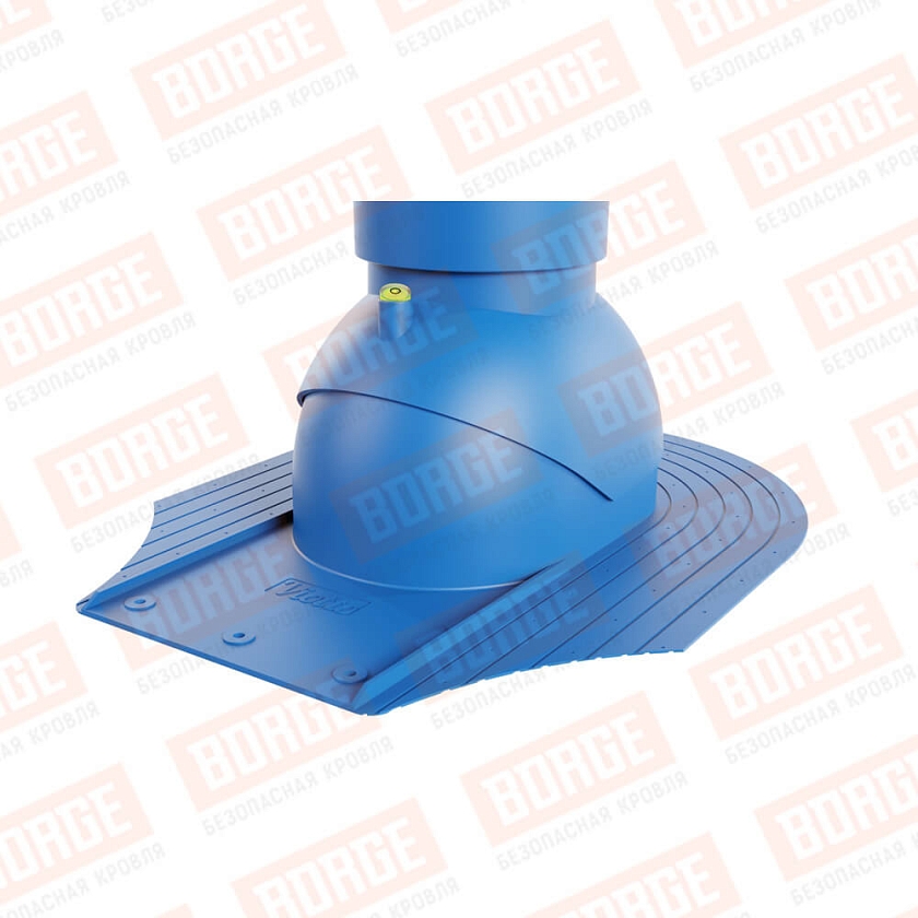 Труба вентиляционная Viotto, для мягкой кровли при монтаже, d-110мм, h-550мм, неутепленная, сигнально-синий (RAL 5005)