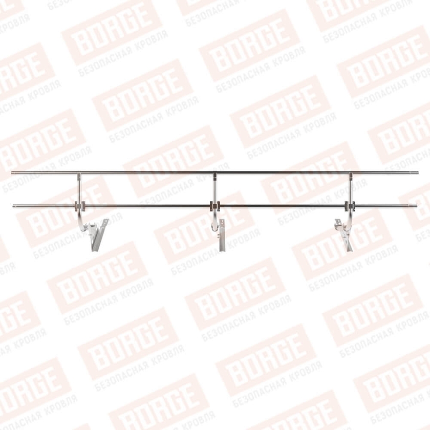 Ограждение кровельное BORGE H-60см, 3м, для черепичной кровли, цинк