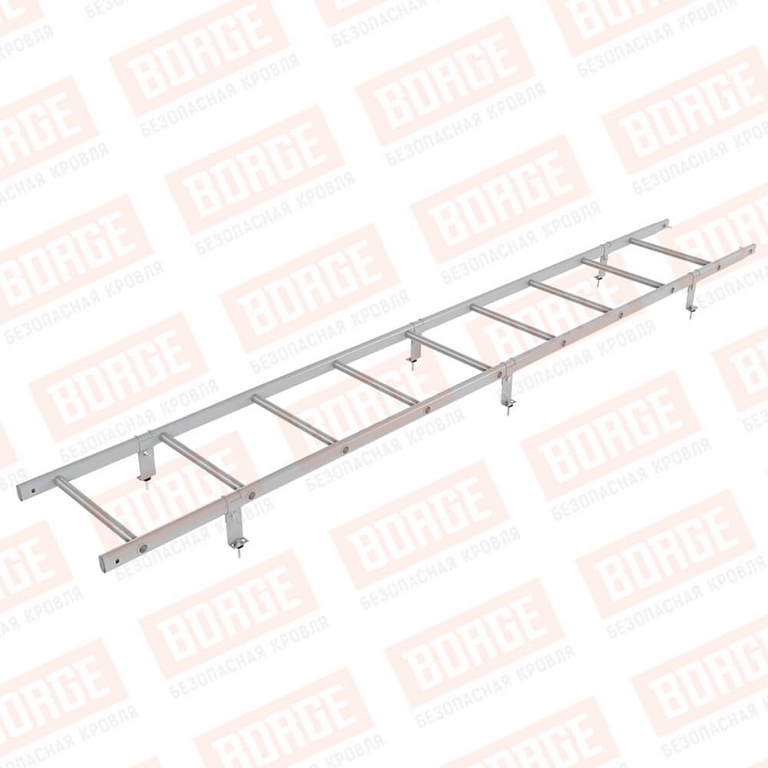 Комплект лестница кровельная NewLine 2,7м, сигнально-серый (RAL 7004)