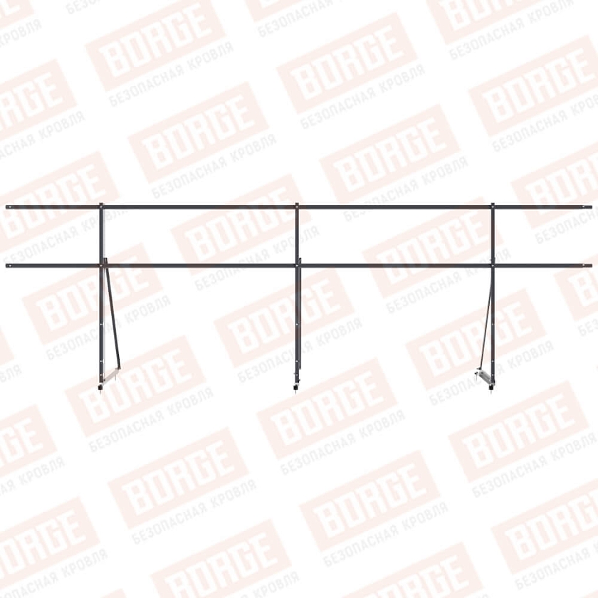 Ограждение декоративное NewLine H-90см, 3м, серый графит (RAL 7024)
