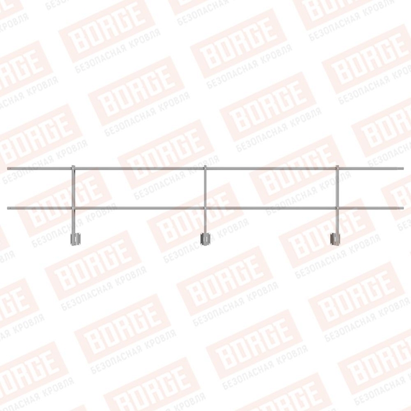 Ограждение парапетное NewLine H-60см, 3м, сигнально-серый (RAL 7004)