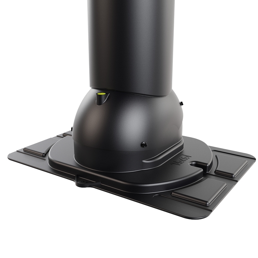 Роторная вентиляция Viotto Turbo, U01 D125мм, неутепленная, чёрный (RAL 9005)