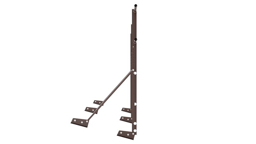 Ограждение кровельное NewLine H-120см, 3м, для фальцевой кровли, коричневый шоколад (RAL 8017)