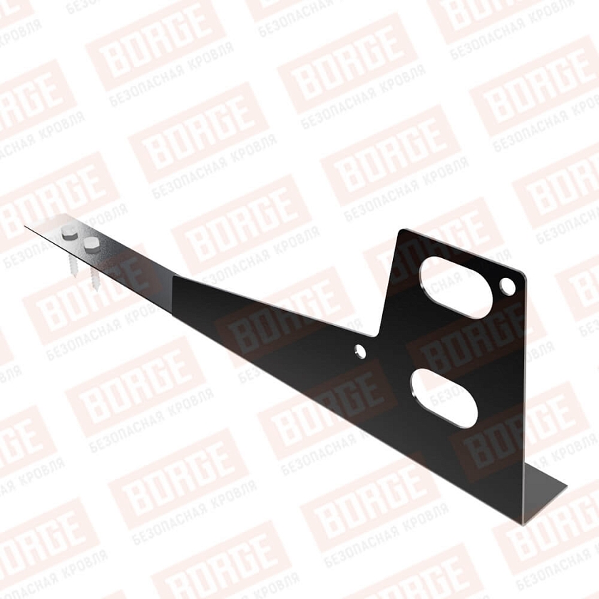 Универсальный кронштейн BORGE, для гибкой черепицы, чёрный (RAL 9005)
