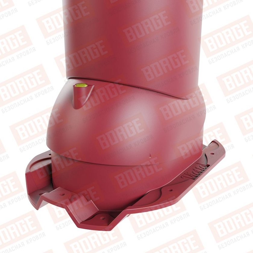 Труба вентиляционная Viotto, для профнастила С21, d-125мм, неутепленная, красное вино (RAL 3005)